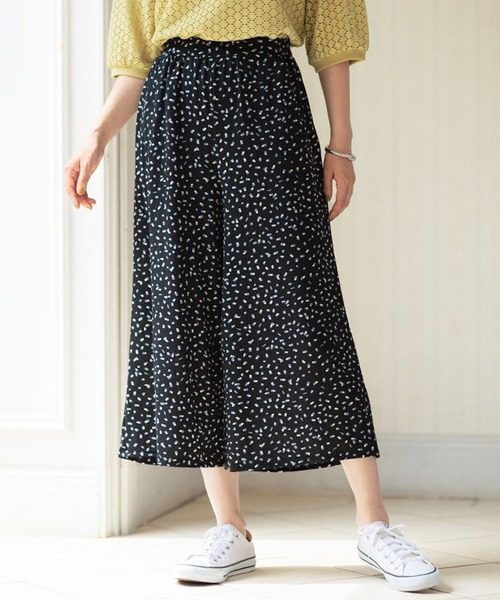 イタリヤ ガウチョパンツ ヒンヤリ冷感イージーガウチョパンツ52丈（その他パンツ
