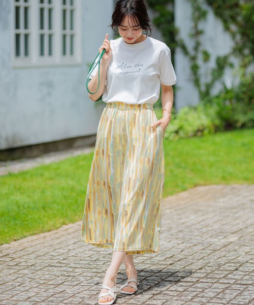 BELLUNA PLUS(ベルーナ)の「ヒンヤリ冷感イージーガウチョパンツ52丈(その他パンツ・レディース・ストライプ/ドット/ベージュ系/ブラック/ネイビー系・MEDIUM/LARGE/X-LARGE/SMALL)」の20枚目の写真