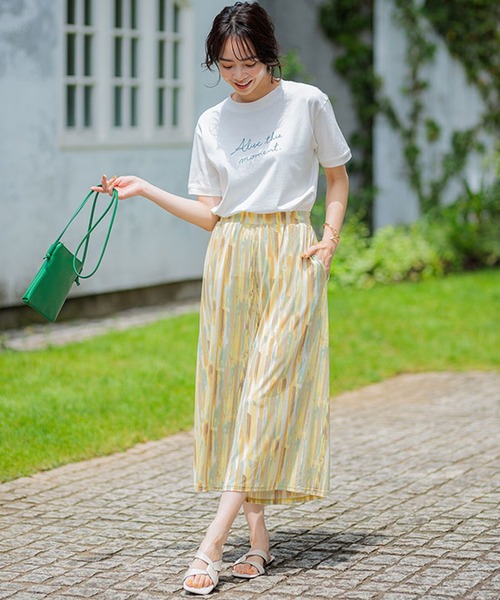 BELLUNA PLUS(ベルーナ)の「ヒンヤリ冷感イージーガウチョパンツ52丈(その他パンツ・レディース・ストライプ/ドット/ベージュ系/ブラック/ネイビー系・MEDIUM/LARGE/X-LARGE/SMALL)」の21枚目の写真