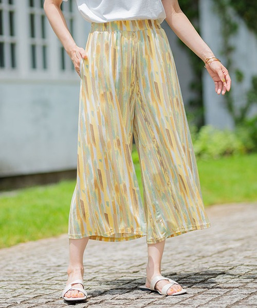 BELLUNA PLUS(ベルーナ)の「ヒンヤリ冷感イージーガウチョパンツ52丈(その他パンツ・レディース・ストライプ/ドット/ベージュ系/ブラック/ネイビー系・MEDIUM/LARGE/X-LARGE/SMALL)」の15枚目の写真