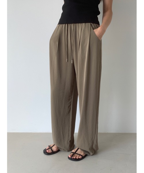 Didot.showroom（ディドット ショールーム）の「タックワイドリラックスパンツ（スウェットパンツ・レディース・アイボリー/ブラック/ベージュ・FREE）」の13枚目の写真