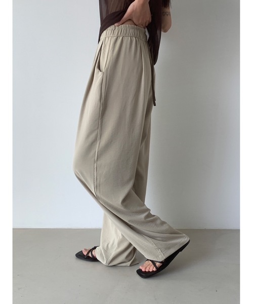 Didot.showroom（ディドット ショールーム）の「タックワイドリラックスパンツ（スウェットパンツ・レディース・アイボリー/ブラック/ベージュ・FREE）」の20枚目の写真