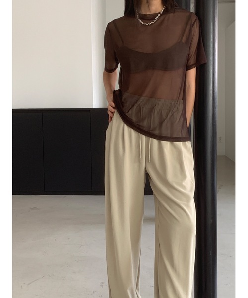 Didot.showroom（ディドット ショールーム）の「タックワイドリラックスパンツ（スウェットパンツ・レディース・アイボリー/ブラック/ベージュ・FREE）」の22枚目の写真