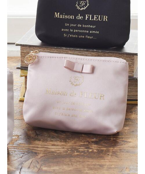 Maison de FLEUR（メゾンドフルール）の「サテンリボンティッシュケース（その他小物・レディース・ブラック/ピンク/ピンク系その他3・FREE）」の3枚目の写真