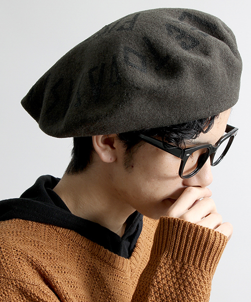 WEGO（ウィゴー）の「WEGO/プリントビッグベレー帽（ハンチング/ベレー帽・メンズ・カーキ/杢グレー/ブラック・FREE）」の3枚目の写真