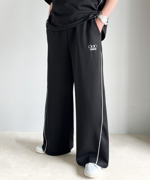 phlannel フランネル　スウェットパンツ BJHG】ルーズシルエット ロゴライン スウェットパンツ