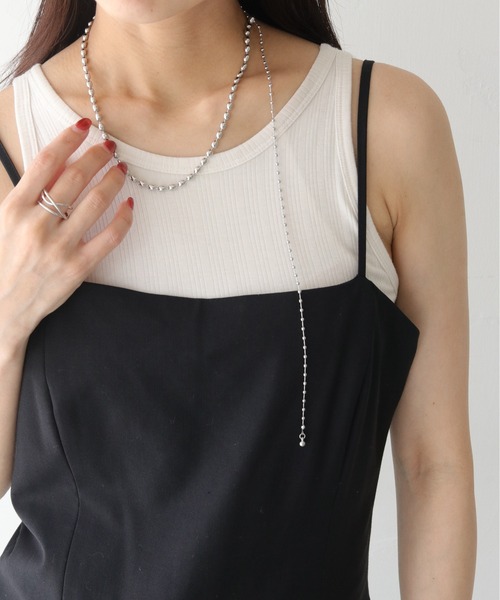 cheriella（シェリエラ）の「【cheriella】3WAYボールチェーンタイネックレス 3-WAY BALL CHAIN TIE NECKLACE（ネックレス・レディース・ゴールド/シルバー・FREE）」の2枚目の写真