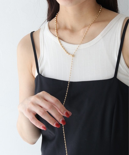 cheriella（シェリエラ）の「【cheriella】3WAYボールチェーンタイネックレス 3-WAY BALL CHAIN TIE NECKLACE（ネックレス・レディース・ゴールド/シルバー・FREE）」の13枚目の写真