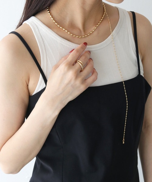 cheriella（シェリエラ）の「【cheriella】3WAYボールチェーンタイネックレス 3-WAY BALL CHAIN TIE NECKLACE（ネックレス・レディース・ゴールド/シルバー・FREE）」の19枚目の写真