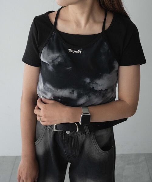 dispark（ディスパーク）の「DISPARK/ブローチ付きタイダイアンサンブルT（アンサンブル・レディース・ブラック/カーキ・FREE）」の20枚目の写真