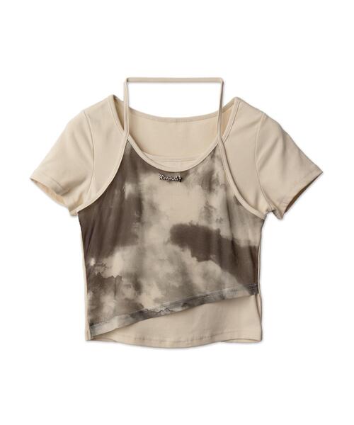 dispark（ディスパーク）の「DISPARK/ブローチ付きタイダイアンサンブルT（アンサンブル・レディース・ブラック/カーキ・FREE）」の12枚目の写真