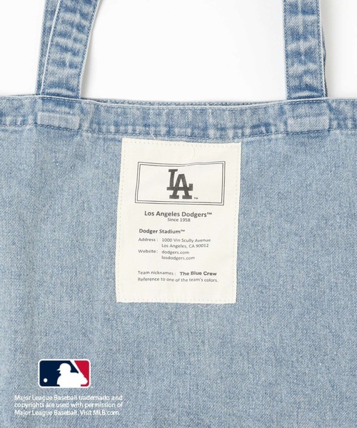 LEPSIM（レプシィム）の「MLB デニムトート　129687（トートバッグ・レディース・ブラック/アイボリー/ライトブルー・ONE SIZE）」の6枚目の写真