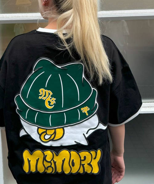 #MEMORY(メモリー)の「【MEMORY】オバケ リンガーネックTシャツ / Ghost Ringer Neck T-Shirt(Tシャツ/カットソー・メンズ・ホワイト/ブラック・FREE)」の2枚目の写真