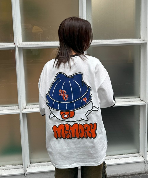 #MEMORY(メモリー)の「【MEMORY】オバケ リンガーネックTシャツ / Ghost Ringer Neck T-Shirt(Tシャツ/カットソー・メンズ・ホワイト/ブラック・FREE)」の5枚目の写真