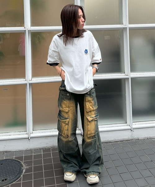 #MEMORY(メモリー)の「【MEMORY】オバケ リンガーネックTシャツ / Ghost Ringer Neck T-Shirt(Tシャツ/カットソー・メンズ・ホワイト/ブラック・FREE)」の8枚目の写真