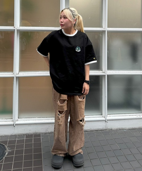 #MEMORY(メモリー)の「【MEMORY】オバケ リンガーネックTシャツ / Ghost Ringer Neck T-Shirt(Tシャツ/カットソー・メンズ・ホワイト/ブラック・FREE)」の15枚目の写真