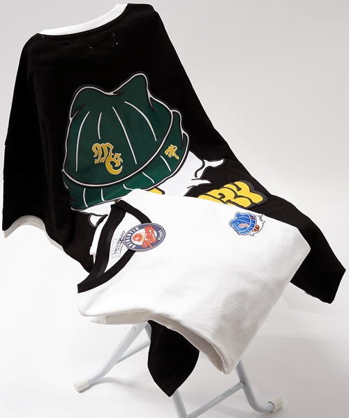 #MEMORY(メモリー)の「【MEMORY】オバケ リンガーネックTシャツ / Ghost Ringer Neck T-Shirt(Tシャツ/カットソー・メンズ・ホワイト/ブラック・FREE)」の3枚目の写真