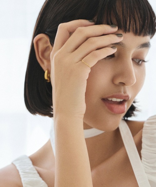 CENE（セネ）の「【CENE】セネ/ブロードツイストピンキーリング（リング・レディース・シルバー/ゴールド・1号/5号/3号）」の5枚目の写真