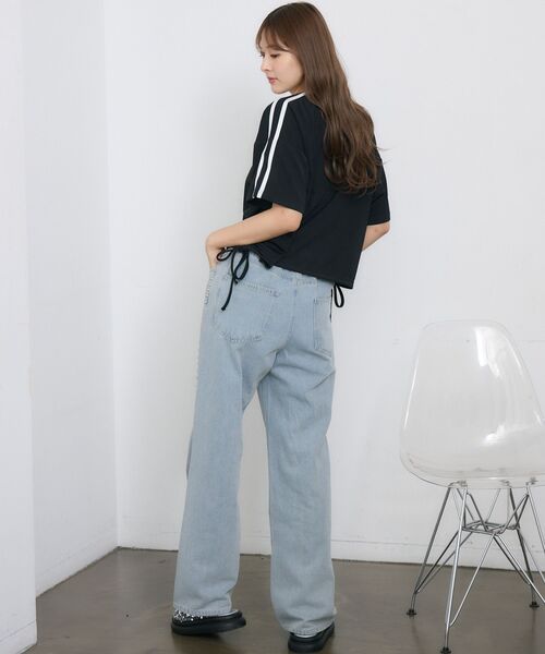 RETRO GIRL(レトロガール)の「ドロストスポーツTEE(Tシャツ/カットソー・レディース・ブラウン/オフホワイト/ブラック・FREE)」の16枚目の写真