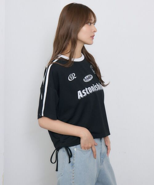 RETRO GIRL(レトロガール)の「ドロストスポーツTEE(Tシャツ/カットソー・レディース・ブラウン/オフホワイト/ブラック・FREE)」の18枚目の写真