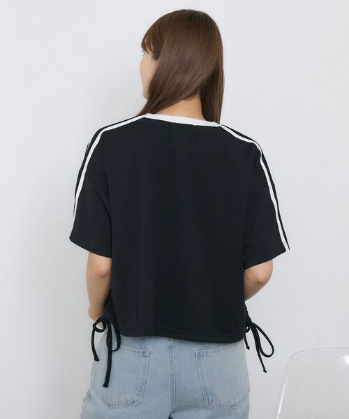 RETRO GIRL(レトロガール)の「ドロストスポーツTEE(Tシャツ/カットソー・レディース・ブラウン/オフホワイト/ブラック・FREE)」の20枚目の写真