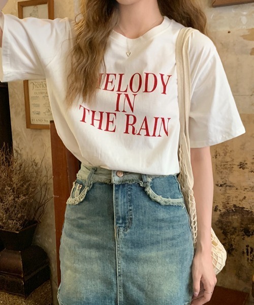 SHEENA（シーナ）の「綿100％、英字ロゴプリントＴシャツ（Tシャツ/カットソー・レディース・ホワイト×レッド/ホワイト×ブルー・M）」の17枚目の写真