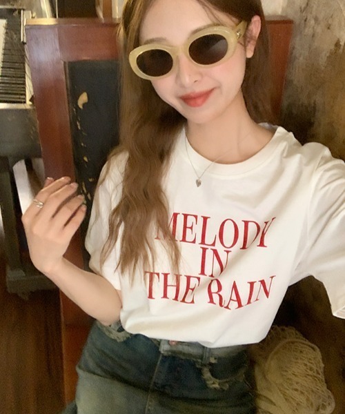 SHEENA（シーナ）の「綿100％、英字ロゴプリントＴシャツ（Tシャツ/カットソー・レディース・ホワイト×レッド/ホワイト×ブルー・M）」の16枚目の写真
