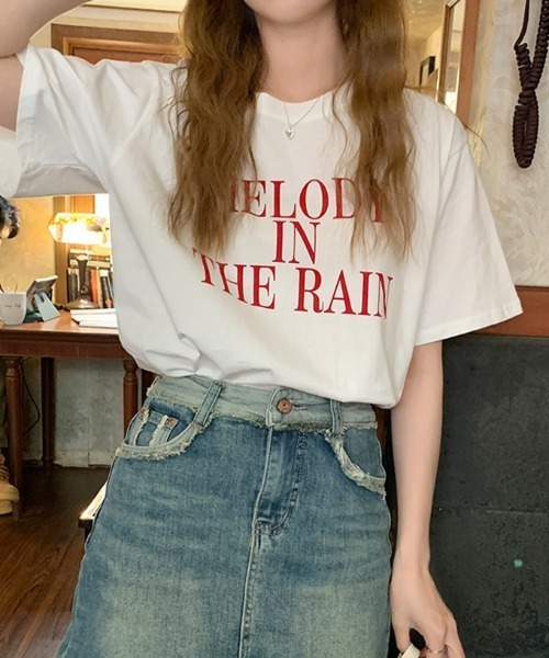 SHEENA（シーナ）の「綿100％、英字ロゴプリントＴシャツ（Tシャツ/カットソー・レディース・ホワイト×レッド/ホワイト×ブルー・M）」の14枚目の写真