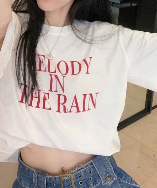 SHEENA（シーナ）の「綿100％、英字ロゴプリントＴシャツ（Tシャツ/カットソー・レディース・ホワイト×レッド/ホワイト×ブルー・M）」の5枚目の写真