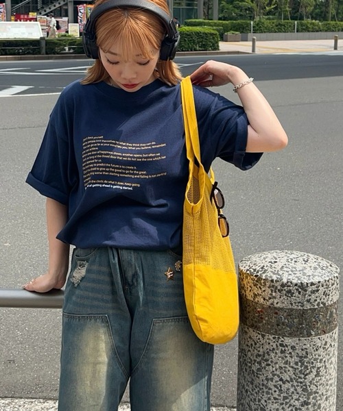 apres jour mignon(アプレジュールミニョン)の「【apres jour mignon SOIE】ユニセックスロゴアソートTシャツ【ZOZOTOWN限定アイテム】(Tシャツ/カットソー・レディース・ネイビー/イエロー/ピンク/オフホワイト・MEDIUM/X-LARGE)」の11枚目の写真
