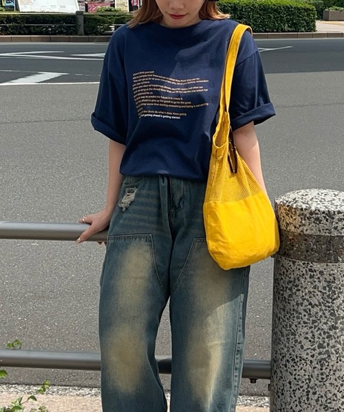 apres jour mignon(アプレジュールミニョン)の「【apres jour mignon SOIE】ユニセックスロゴアソートTシャツ【ZOZOTOWN限定アイテム】(Tシャツ/カットソー・レディース・ネイビー/イエロー/ピンク/オフホワイト・MEDIUM/X-LARGE)」の8枚目の写真