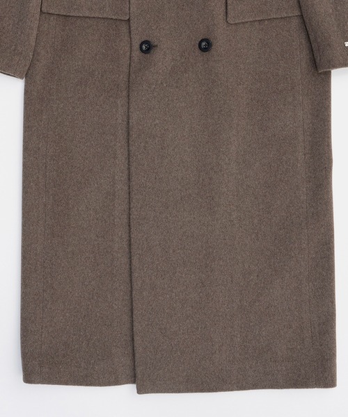 PRANK PROJECT(プランクプロジェクト)の「メランジウールロングダブルコート / Melange Wool Long Double Coat(チェスターコート・レディース・モカ/グレー・FREE)」の20枚目の写真