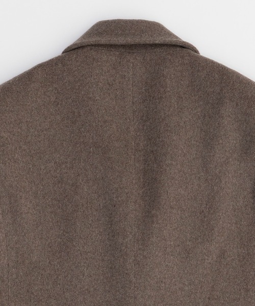 PRANK PROJECT(プランクプロジェクト)の「メランジウールロングダブルコート / Melange Wool Long Double Coat(チェスターコート・レディース・モカ/グレー・FREE)」の19枚目の写真