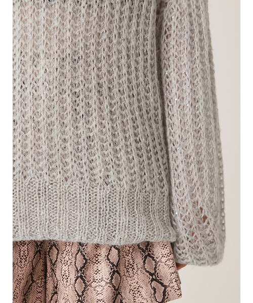 LILY BROWN（リリーブラウン）の「スパンコールモヘアニットトップス（ニット/セーター・レディース・ホワイト/ピンク/グレー・FREE）」の15枚目の写真