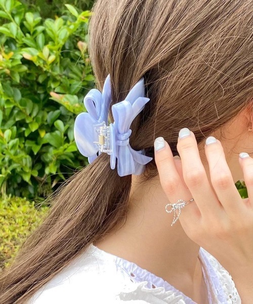 flower（フラワー）の「ハニーリボンクリップ（バレッタ/ヘアクリップ・レディース・ブルー/アイボリー/レッド・FREE）」の14枚目の写真