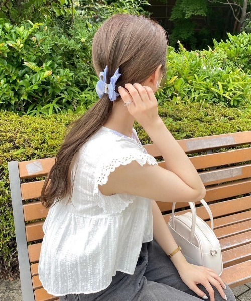 flower（フラワー）の「ハニーリボンクリップ（バレッタ/ヘアクリップ・レディース・ブルー/アイボリー/レッド・FREE）」の15枚目の写真