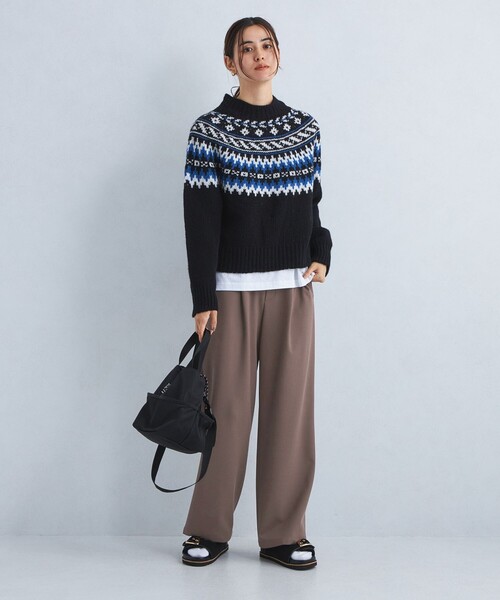 green label relaxing（グリーンレーベルリラクシング）の「［size SHORT/TALLあり］オルマイ ウラキモウ ワイド パンツ（その他パンツ・レディース・ブラック/ライトブルー/オフホワイト/ブラウン/モカ/その他1/ベージュ・SHORT/34/36/38/40/42/44/TALL）」の20枚目の写真