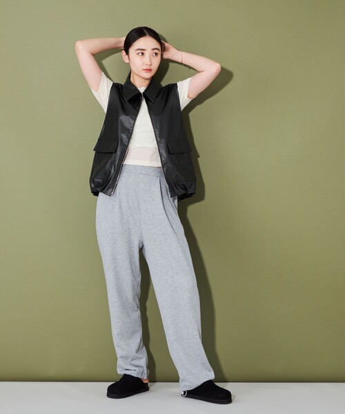 CITEN（シテン）の「＜CITEN＞レザーライク ベスト（ベスト・レディース・ブラック・FREE）」の3枚目の写真