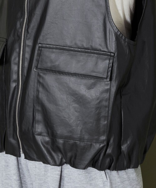 CITEN（シテン）の「＜CITEN＞レザーライク ベスト（ベスト・レディース・ブラック・FREE）」の10枚目の写真