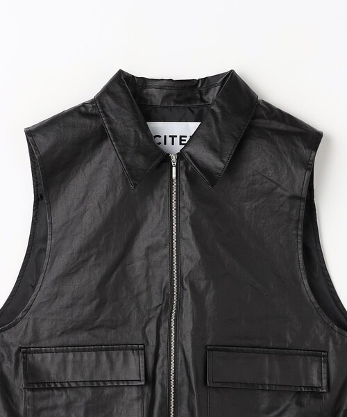CITEN（シテン）の「＜CITEN＞レザーライク ベスト（ベスト・レディース・ブラック・FREE）」の16枚目の写真