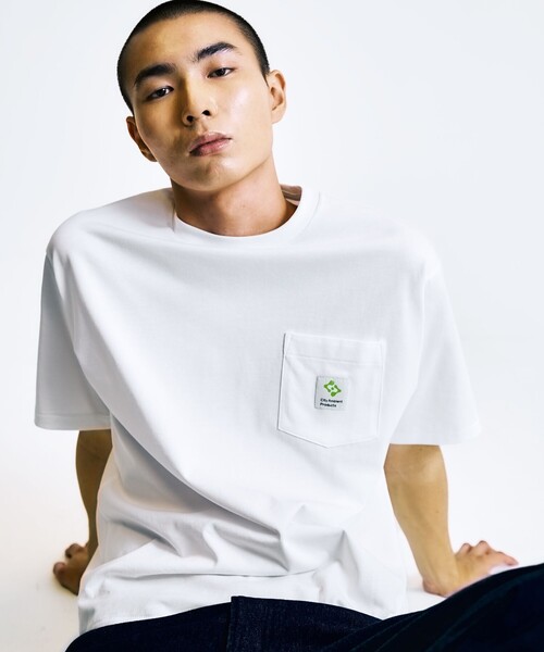City Ambient Products(シティアンビエントプロダクツ)の「City Ambient Products: スクエアロゴ ポケット Tシャツ(Tシャツ/カットソー・メンズ・ホワイト/グレー/ブラック/ライム/レッド/ブルー・SMALL/X-LARGE/LARGE/MEDIUM)」の2枚目の写真