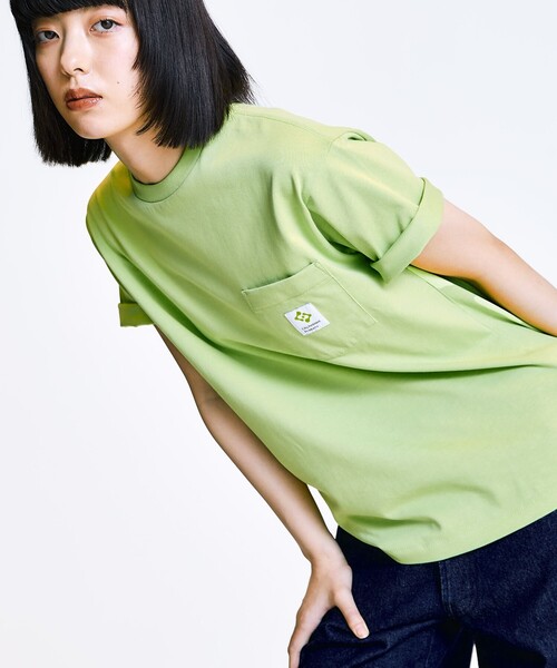 City Ambient Products(シティアンビエントプロダクツ)の「City Ambient Products: スクエアロゴ ポケット Tシャツ(Tシャツ/カットソー・メンズ・ホワイト/グレー/ブラック/ライム/レッド/ブルー・SMALL/X-LARGE/LARGE/MEDIUM)」の4枚目の写真