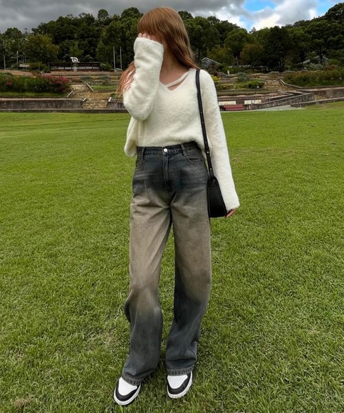 nui nullu（ヌイヌル）の「【nui nullu】ハイウエストヴィンテージワイドデニム（デニムパンツ・レディース・ブラック系/ブルー系/サックスブルー系/ブルー系2・L/M/S）」の17枚目の写真