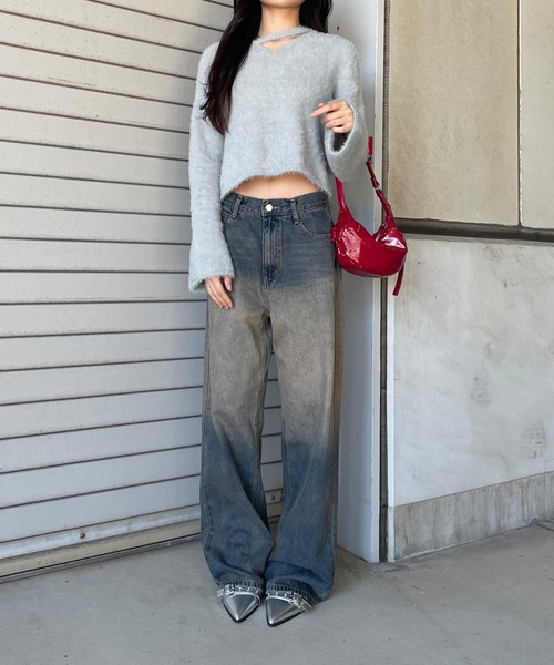 nui nullu（ヌイヌル）の「【nui nullu】ハイウエストヴィンテージワイドデニム（デニムパンツ・レディース・ブラック系/ブルー系/サックスブルー系/ブルー系2・L/M/S）」の12枚目の写真