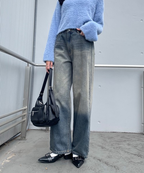 nui nullu（ヌイヌル）の「【nui nullu】ハイウエストヴィンテージワイドデニム（デニムパンツ・レディース・ブラック系/ブルー系/サックスブルー系/ブルー系2・L/M/S）」の13枚目の写真