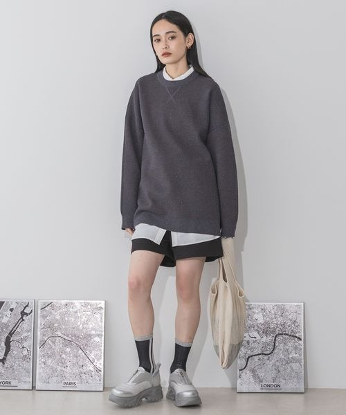 JEANASIS（ジーナシス）の「ボンディングショートパンツ/145781（その他パンツ・レディース・ブラック/グレー・MEDIUM/SMALL）」の13枚目の写真