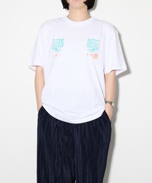 【 47 / シジュウナナ 】 大阪 マップ Tシャツ 半袖 観光地 刺繍風 OSAKA MAP Tee④ WEE