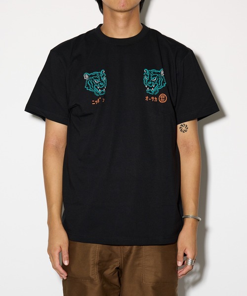 シジュウナナ(シジュウナナ)の「【 47 / シジュウナナ 】 大阪 マップ Tシャツ 半袖 観光地 刺繍風 OSAKA MAP Tee④ WEE(Tシャツ/カットソー・レディース・ブラック/ホワイト・XL/L/M)」の7枚目の写真