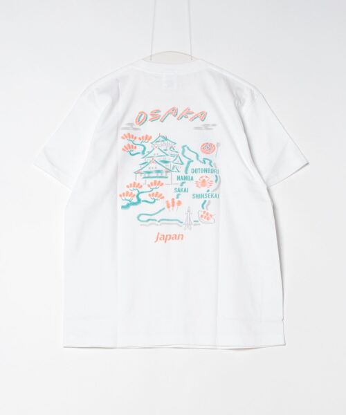 47 / シジュウナナ 】 大阪 マップ Tシャツ 半袖 観光地 刺繍風 OSAKA