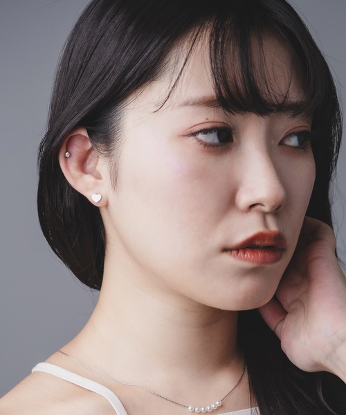 Os accessory(オズアクセサリー)の「【金属アレルギー対応】Os -オズ- ジルコニア ハート ピアスセット サージカルステンレス(ピアス(両耳用)・レディース・シルバー/ゴールド・FREE)」の9枚目の写真